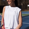 Pique Tank Ivory - CourtLife tennis, golf, pickleball apparel, bags, and accessories for women