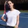 Pique Tee Ivory - CourtLife tennis, golf, pickleball apparel, bags, and accessories for women