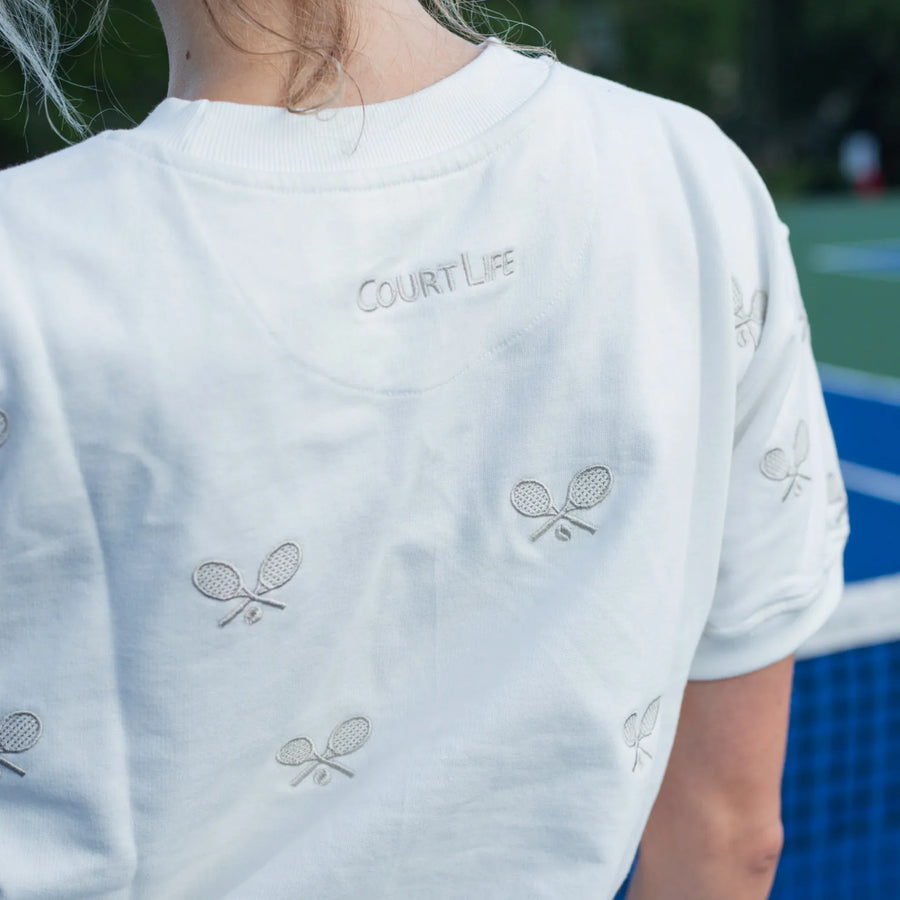 Embroidered racquets