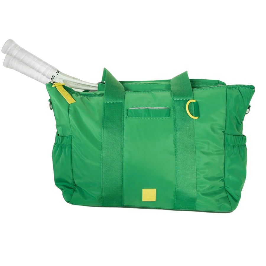 Zippered exterior racquet pocket