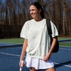 Tennis Racquets Sweatshirt Tee Mint - CourtLife tennis, golf, pickleball apparel, bags, and accessories for women