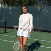 Limited Edition Tennis Mock Neck Pastel Coral - CourtLife tennis, golf, pickleball apparel, bags, and accessories for women