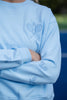Tennis Racquets Sleeves Sweatshirt Baby Blue - CourtLife tennis, golf, pickleball apparel, bags, and accessories for women