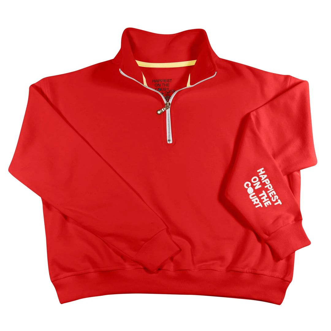 Happiest on the Court® Quarter Zip Tennis Sweatshirt – CourtLife